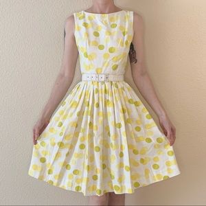 Vintage Yellow Polka Dot Sun Dress